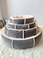 Coussin pour chien FurrivoPlush, lit pour animaux de compagnie chaud pour l'hiver, lavable, design ouvert, pour chat et chien de petite et moyenne taille, avec rembourrage en coton, tailles S à XL, 4 tailles