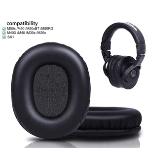 Almohadillas de cuero de proteína para auriculares, almohadillas de oreja de repuesto para Audio <span class=keywords><strong>Technica</strong></span> ATH-<span class=keywords><strong>M50X</strong></span> M50XBT - Product Image 1