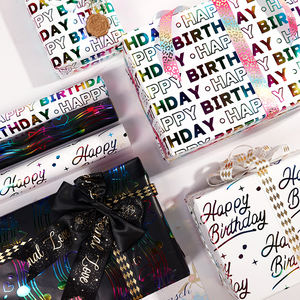 Vente en gros de rouleaux de mouchoirs en papier de haute qualité pour anniversaire rouleau de papier d'emballage en or coloré - Product Image 1