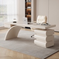 Bureau de Travail Moderne et Simple, Style Crème Luxe Léger Français pour Petit Appartement et Maison