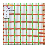 Lámina de Techo Modular de Ratán Tejido Plástico con Marco, Montaje Rápido y Bajo Mantenimiento para Terraza y Veranda