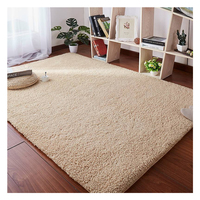 Tapis rond en soie bambou moderne, moquette abstraite, accessoire rectangulaire en Polyester, pour chambre à coucher, salon, bureau, en chine