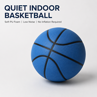 Ballon de basket silencieux d'entraînement en intérieur, Elite Taille 7, 29,5 pouces, mousse PU 340g, toucher doux, faible bruit