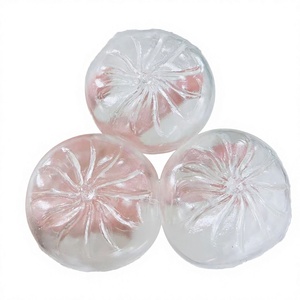 4CM DIY Handmade Empty Ball Dumpling Skin TPR <b>Squishy</b> Toy Shell Crystal Transparent Bun Vent Stress Relief Toy for Girls - Product Image 2