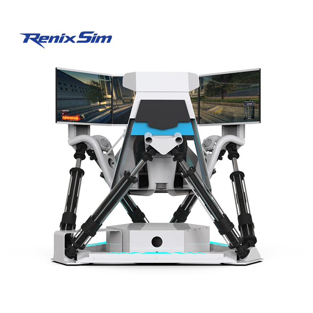 Renixsim Commercial Sim Racer Driving Cockpit Gaming Shop Competition Racing Simulator 6 Dof 3 Screen