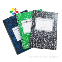 Cuadernos de Composición Estilo Mármol de Papelería, Tapa Dura, 200 Páginas, Suministros Escolares Americanos