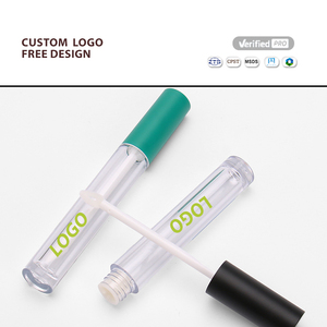 Tubo de brillo labial de plástico PETG personalizado con logotipo, aplicador grande, patrón, para <span class=keywords><strong>pintalabios</strong></span>, bálsamo labial, crema para ojos, serigrafía - Product Image 1