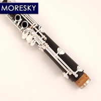 MORESKY Ebony Wood/Grenadilla Professional Clarinet Bb/sib Silver Plated 19 Keys Klarnet Brilliant
