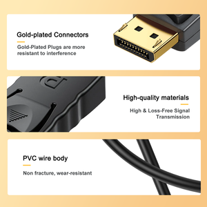 6FT DisplayPort to <strong>VGA</strong> Cable, 1.8M <strong>Display</strong> Port of Computer/Laptop to <strong>VGA</strong> of Monitor/Projector Gold-Plated <strong>Adapter</strong> - Product Image 3