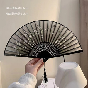 Abanicos Plegables al por Mayor Estilo Antiguo con Pintura a Tinta, Pequeños, Ideales para Danza y Accesorios de Fotografía - Product Image 6
