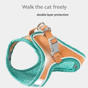 Harns piccolo cane e cucciolo Pet imbracatura con striscia riflettente floreale traspirante cinturino per gattino nastro floreale decorato per gatti - Product Image 4