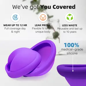 Disque menstruel disco réutilisable en silicone pour disque menstruel avec protection