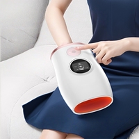 Masseur de main intelligent avec télécommande sans fil, pression d'air et chaleur pour soulager la douleur des doigts et de la paume et offrir un confort pour le syndrome du canal carpien