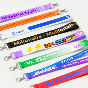 High Quality Wholesale Personalized Sublimation Screen Printing Polyester Nylon Machine Lanyards with Logo Custom Keychain