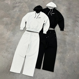 Conjunto de Sudadera con Capucha y Pantalones Deportivos Unisex Personalizables para Fabricantes, Trajes Deportivos Extra Grandes y Resistentes para Hombre - Product Image 1
