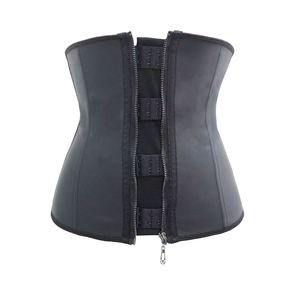 Latex-Taillentrainer für Frauen Bauchkontrolle Reißverschluss Unterbrust-Taillenformer Korsett Sanduhrfigur Körperformer Sport-Gürtel - Product Image 4