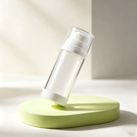 Flacon de lotion sous vide de luxe de 57 mm de diamètre, type presse, grande capacité, portable, vide, pour voyage, en plastique PET, cylindrique