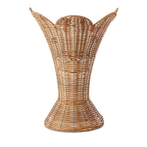 Vase mural en rotin tissé à la main Elegance Vase décoratif pour la maison Vase rustique à suspension murale Décoration de salon - Product Image 1