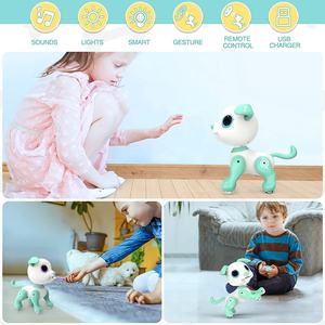 Jouet de chien robot interactif à détection de gestes avec des sons de marche, des aboiements, des lumières, un chiot réaliste télécommandé pour enfants - Product Image 5