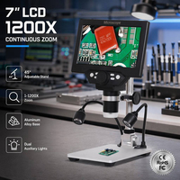 G1200 7inch Jewelry Electronic Portable 12MP 1-1200X Digital HD Lcd Microscope for Soldering