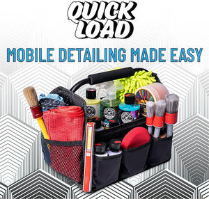 Caddy de nettoyage professionnel chariot détachable bandoulière <span class=keywords><strong>sac</strong></span> de nettoyage roulant fermeture éclair pour femmes de ménage fournitures de nettoyage - Product Image 2