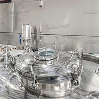 Homogénéisateur émulsifiant hydraulique sous vide 2000L avec levage hydraulique, homogénéisation en ligne, mélange par circulation et système de cellule de pesage