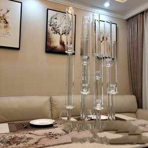 Sparkling Crystal <b>Wedding</b> <b>Candle</b> Holder Elegant Tabletop Decor For <b>Wedding</b> Reception Bridal Shower - Product Image 5