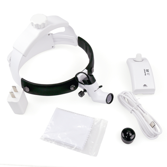 MB-JD2000 198000Lux LED Headlight Wireless Rechargeable ENT Surgery Headlamp 10-90mm Spot 5500-6500K 50000H Lifespan