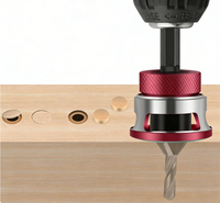 Four-Blade Countersink Drill Bit Alloy Cone Drill Adjustable Depth Step Hidden Screw Countersink Head