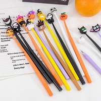 Cross-Border Halloween Gel Stylo Chauve-Souris Fantôme Citrouille Forme Plastique Petit Étudiant Cadeau Prix En Gros Papeterie Cadeau Papeterie