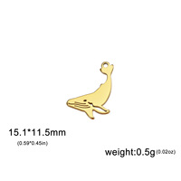 Breloques dauphin baleine plaquées or 18 carats, kit de fabrication de bijoux DIY pour collier, bracelet, boucles d'oreilles