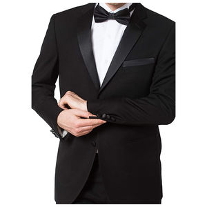 2022 Nieuwste Single-Breasted Zwarte Heren Bruiloft Smoking Pakken Slim Fit Diner Jack 2 Knopen Business Blazer Pak - Product Image 4