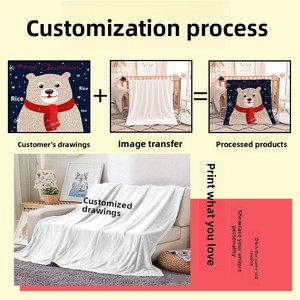OEM Tùy Chỉnh Flannel Lông Cừu Chăn In Ấn Với Logo 100% <span class=keywords><strong>Polyester</strong></span> Ấm Mềm Sofa Ném Chăn Cho Mùa Đông Vua Kích Thước - Product Image 4