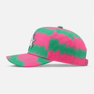 Wholesale T&L Custom Logo <b>Waterproof</b> 5-Panel Sports <b>Cap</b> with Tie-Dye Camouflage Pattern for Unisex Adults-Performance Use - Product Image 4