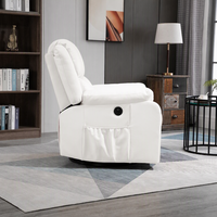 Fauteuil de massage pliable inclinable en tissu, design moderne, une place, pour la maison, le bureau, le salon, l'hôpital