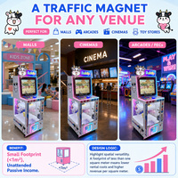 MAKER Machine de jeu d'arcade 2 en 1 pour enfants, à fort potentiel de profit, avec écran LCD, jeu de duel de cow-boy et distributeur de prix à pinces, Maquina De Premios Arcade