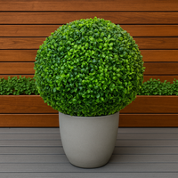 Boule d'herbe artificielle |   Plante suspendue en faux buis en plastique - Décoration de Noël d'intérieur pour jardin, maison et événements