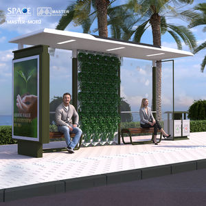 Green Plant Basin Design Bus Shelter Eco-Friendly City Bus Station Publicidad Cajas de luz para la venta - Product Image 6