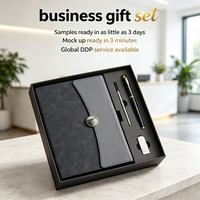 Offre Spéciale : Coffret Cadeau d'Entreprise en Cuir PU Gaufré avec Carnet, Stylo, Clé USB et Recharges – Idéal pour Anniversaire et Promotion (OEM)