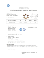 Condensateur céramique haute tension HV X7R 15KV 1nF de haute qualité pour circuits électroniques de précision.
