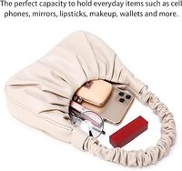 Moda mujer Hobo bolso de cuero vegano señoras hombro Vintage bolso femenino Mini Dumpling bolsos de diseñador