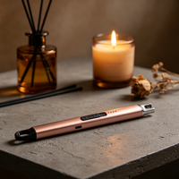 Briquet à arc sans flamme rechargeable par USB, allumage plasma coupe-vent, charge Type C, col flexible long, OEM et logo personnalisé disponibles