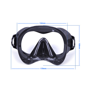 Masque de plongée à lentille unique Aloma Masque de plongée en silicone liquide à faible volume Cadre PC Vue de champ HD Verre de plongée avec caméra incluse - Product Image 6