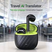 Écouteurs sans fil TWS à traduction IA, légers, personnalisables avec logo, ajustement confortable intra-auriculaire, étanches, pour femmes, directement de l'usine