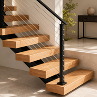 Système de garde-corps moderne en câble d'acier inoxydable pour escalier, balcon, main courante de sol, utilisation extérieure, salle de bain, villa, centre commercial, garantie 5 ans