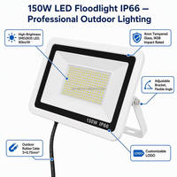 Reflector LED de 100-130V CA, 200 Vatios, con Carcasa de Aluminio Blanca, IP66