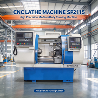 Petit tour CNC automatique SUMORE, 2 axes, prix Chine, tour CNC à banc plat CK6132 550/750/1000mm SP2115