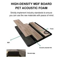 Akupanel Holzlatten Akustik-Wandpaneel Schalldicht PET Umweltfreundlich Lärmreduzierung 3D Modern Innenbereich Zuhause Büro Schnelle Lieferung
