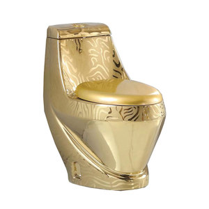 โถสุขภัณฑ์เซรามิกสีทองเงินแบบชิ้นเดียวสุดหรู - Product Image 2