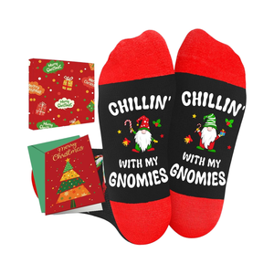 Christmas Gifts for Kids 4-12 Years Old Crew Knitted <strong>Socks</strong> <strong>Secret</strong> Santa Gnome Winter Holiday Gift for Boys and Girls - Product Image 1